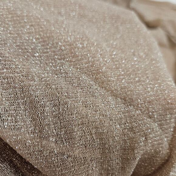 Sheer Metallic Mesh Gold Medium Top - Picture 6 of 7